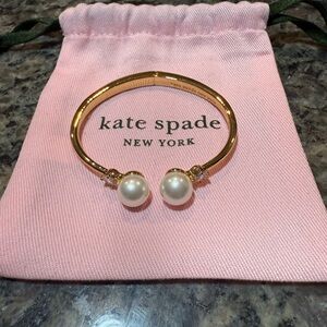 Kate Spade Gold Bracelet with Pearl Ends